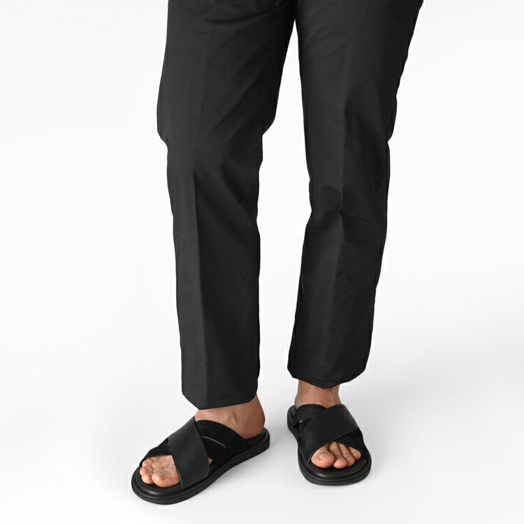 サンダルスファクトリー レザーサンダル カーフレザー スエード M6717 BLACK ブラック 黒 THE SANDALS FACTORY クロスサンダル クロスベルト クロスストラップ 本革 高級 サンダル メンズ ブランド 革 クッション 履き心地 シンプル カジュアル 男性 イタリア