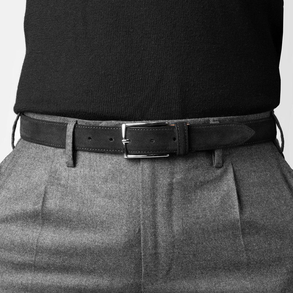 サドラーズ Saddler's スエードベルト SG02 ブラック ダークブラウン チョコレート ネイビー【3.0cm幅】【メンズ ベルト ビジネス イタリア】