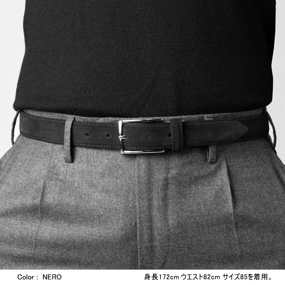 サドラーズ Saddler's スエードベルト SG02 ブラック ダークブラウン チョコレート ネイビー【3.0cm幅】【メンズ ベルト ビジネス イタリア】