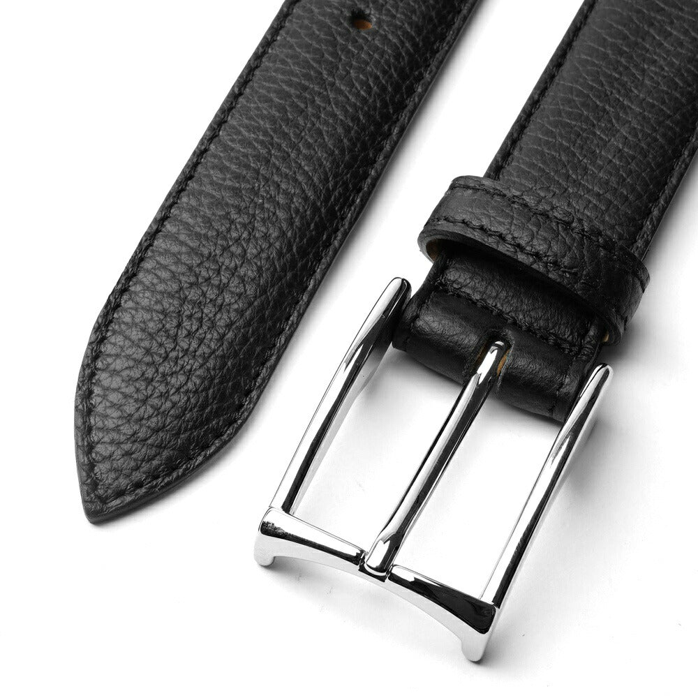 サドラーズ Saddler's カーフベルト シボ革（グレイン） 【3.0cm幅】 SG03 ブラック ダークブラウン【メンズ ベルト ビジネス イタリア】