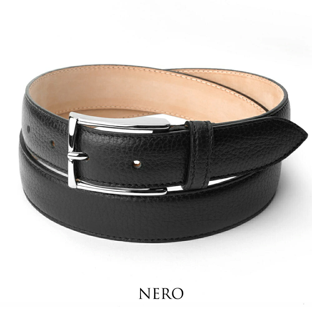 サドラーズ Saddler's カーフベルト シボ革（グレイン） 【3.0cm幅】 SG03 ブラック ダークブラウン【メンズ ベルト ビジネス イタリア】