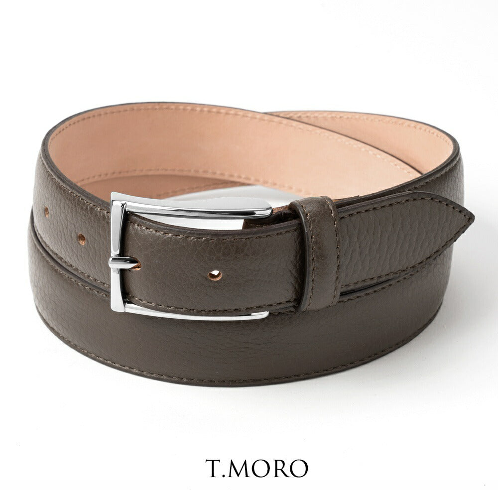 サドラーズ Saddler's カーフベルト シボ革（グレイン） 【3.0cm幅】 SG03 ブラック ダークブラウン【メンズ ベルト ビジネス イタリア】