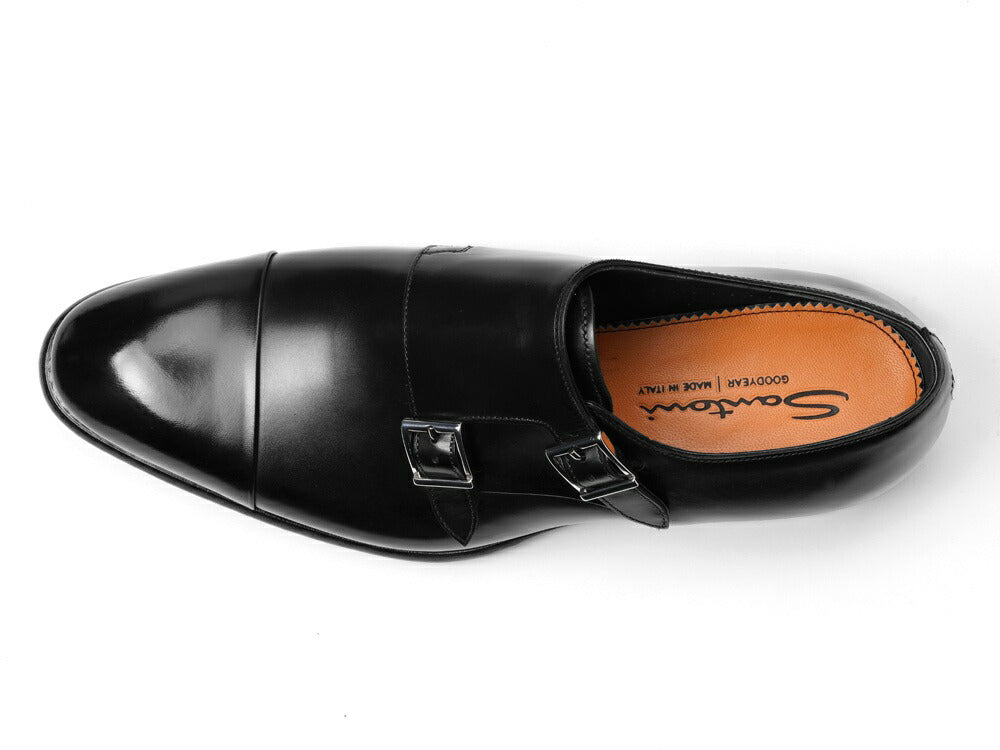 サントーニ SANTONI 11652 ダブルモンクストラップ ブラック ドレスシューズ 革靴 ビジネス メンズ イタリア ビジネスシューズ メンズ革靴 高品質 メンズ ブランド 履き心地 紳士靴 ドレスシューズ メンズビジネスシューズ 黒 カジュアル