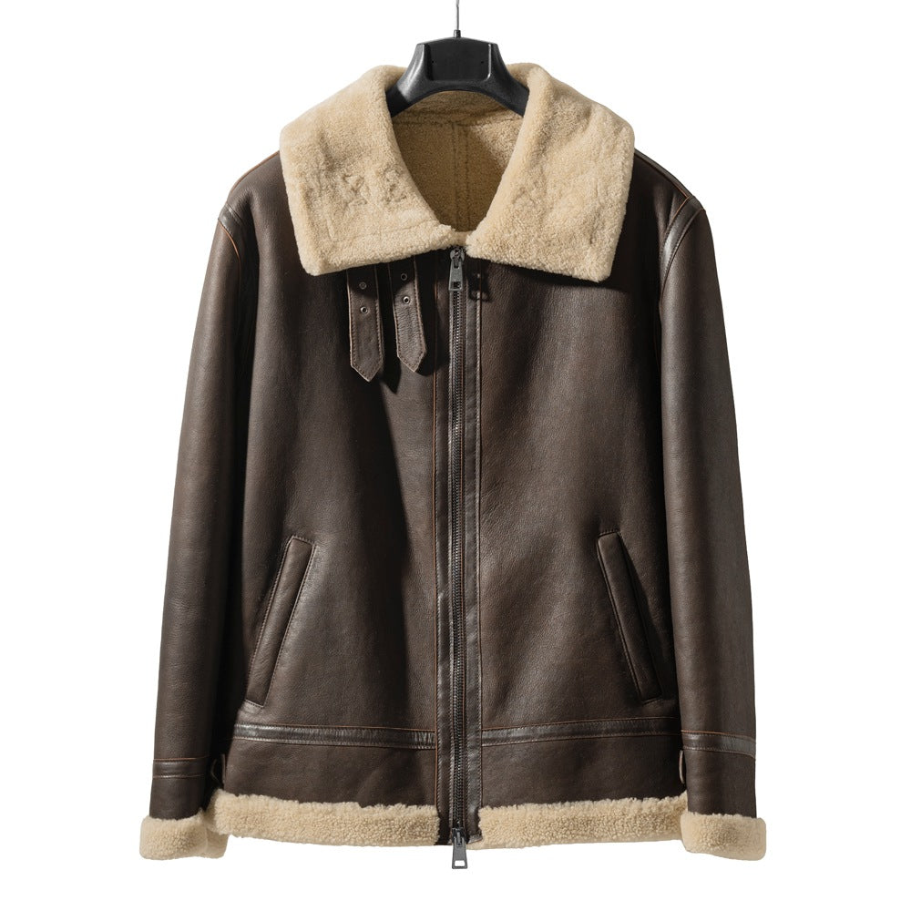ジェッリ GELLI STELVIO B3 ムートンジャケット  ジャケット ムートン ブルゾン レザー メンズ フライトジャケット ムートンコート シアリングジャケット ブラック ブラウン グレー イタリア レザージャケット ミリタリー 本革 ショート丈