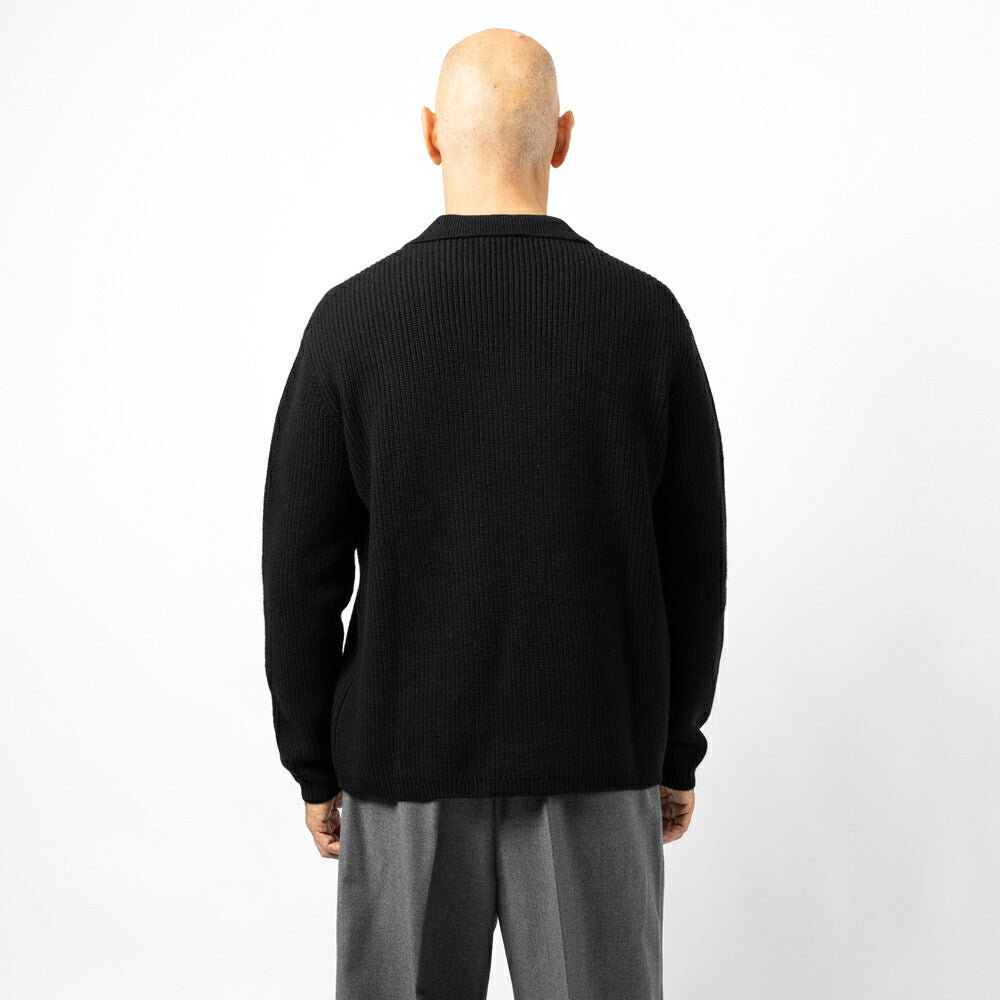 イーヴォ HEVO リブ編み ニットスキッパー ポロ オーバーサイズ TARANTO 01