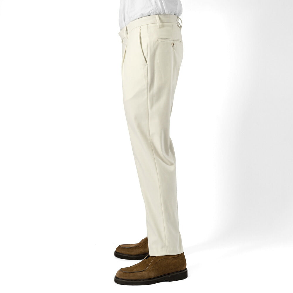 バルバッティ BARBATI スラックス ワンプリーツ P-TONY 225642 ストレッチ 25秋冬 メンズ ワンタックスラックス スリムパンツ メンズ ズボン 紳士ズボン スリム パンツ  ネイビー ブラック ベージュ ホワイト