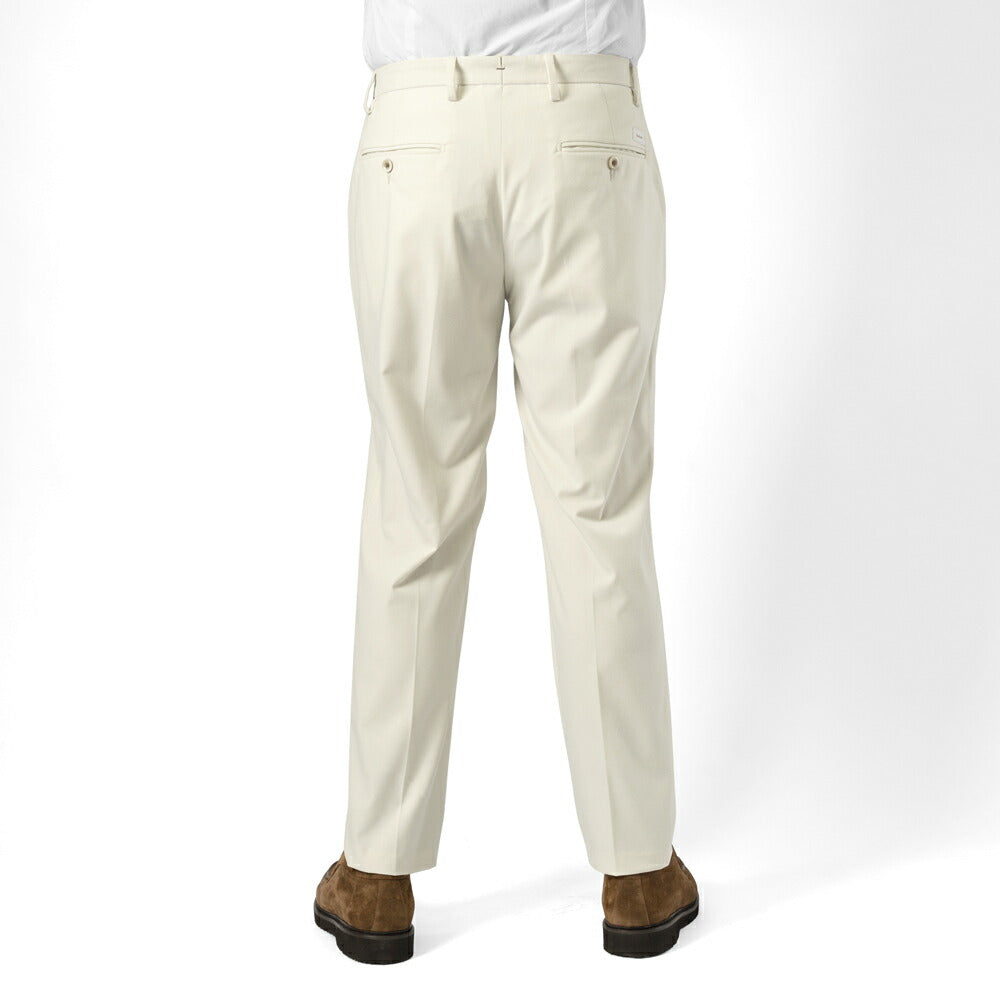 バルバッティ BARBATI スラックス ワンプリーツ P-TONY 225642 ストレッチ 25秋冬 メンズ ワンタックスラックス スリムパンツ メンズ ズボン 紳士ズボン スリム パンツ  ネイビー ブラック ベージュ ホワイト