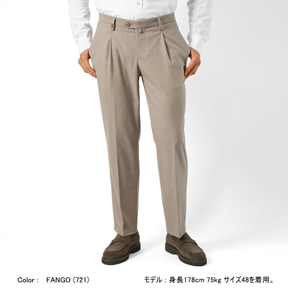 バルバッティ BARBATI スラックス ワンプリーツ P-TONY 225642 ストレッチ 25秋冬 メンズ ワンタックスラックス スリムパンツ メンズ ズボン 紳士ズボン スリム パンツ  ネイビー ブラック ベージュ ホワイト