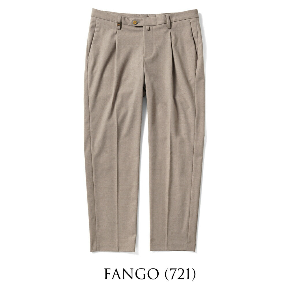 バルバッティ BARBATI スラックス ワンプリーツ P-TONY 225642 ストレッチ 25秋冬 メンズ ワンタックスラックス スリムパンツ メンズ ズボン 紳士ズボン スリム パンツ  ネイビー ブラック ベージュ ホワイト