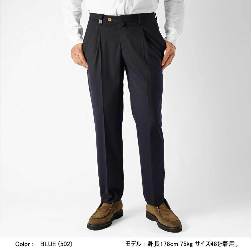 バルバッティ BARBATI スラックス ワンプリーツ P-TONY 225642 ストレッチ 25秋冬 メンズ ワンタックスラックス スリムパンツ メンズ ズボン 紳士ズボン スリム パンツ  ネイビー ブラック ベージュ ホワイト