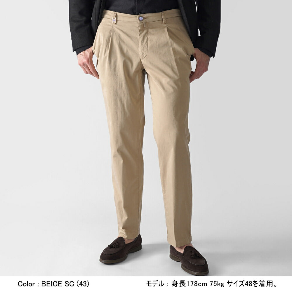 バルバッティ BARBATI スリムチノ ワンプリーツ ウォッシュ加工 P-TONY 125031 ストレッチ 25春夏 メンズチノパンツ チノパン スリムパンツ メンズ ズボン 紳士ズボン チノパンスリム チノパン パンツ グレー ネイビー ブラック ベージュ ホワイト