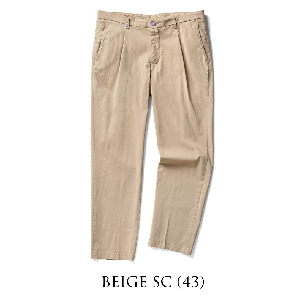 バルバッティ BARBATI スリムチノ ワンプリーツ ウォッシュ加工 P-TONY 125031 ストレッチ 25春夏 メンズチノパンツ チノパン スリムパンツ メンズ ズボン 紳士ズボン チノパンスリム チノパン パンツ グレー ネイビー ブラック ベージュ ホワイト