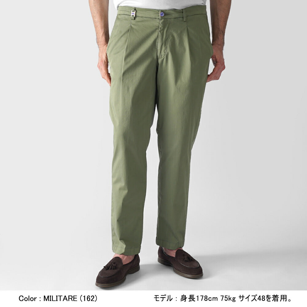 バルバッティ BARBATI スリムチノ ワンプリーツ ウォッシュ加工 P-TONY 125031 ストレッチ 25春夏 メンズチノパンツ チノパン スリムパンツ メンズ ズボン 紳士ズボン チノパンスリム チノパン パンツ グレー ネイビー ブラック ベージュ ホワイト