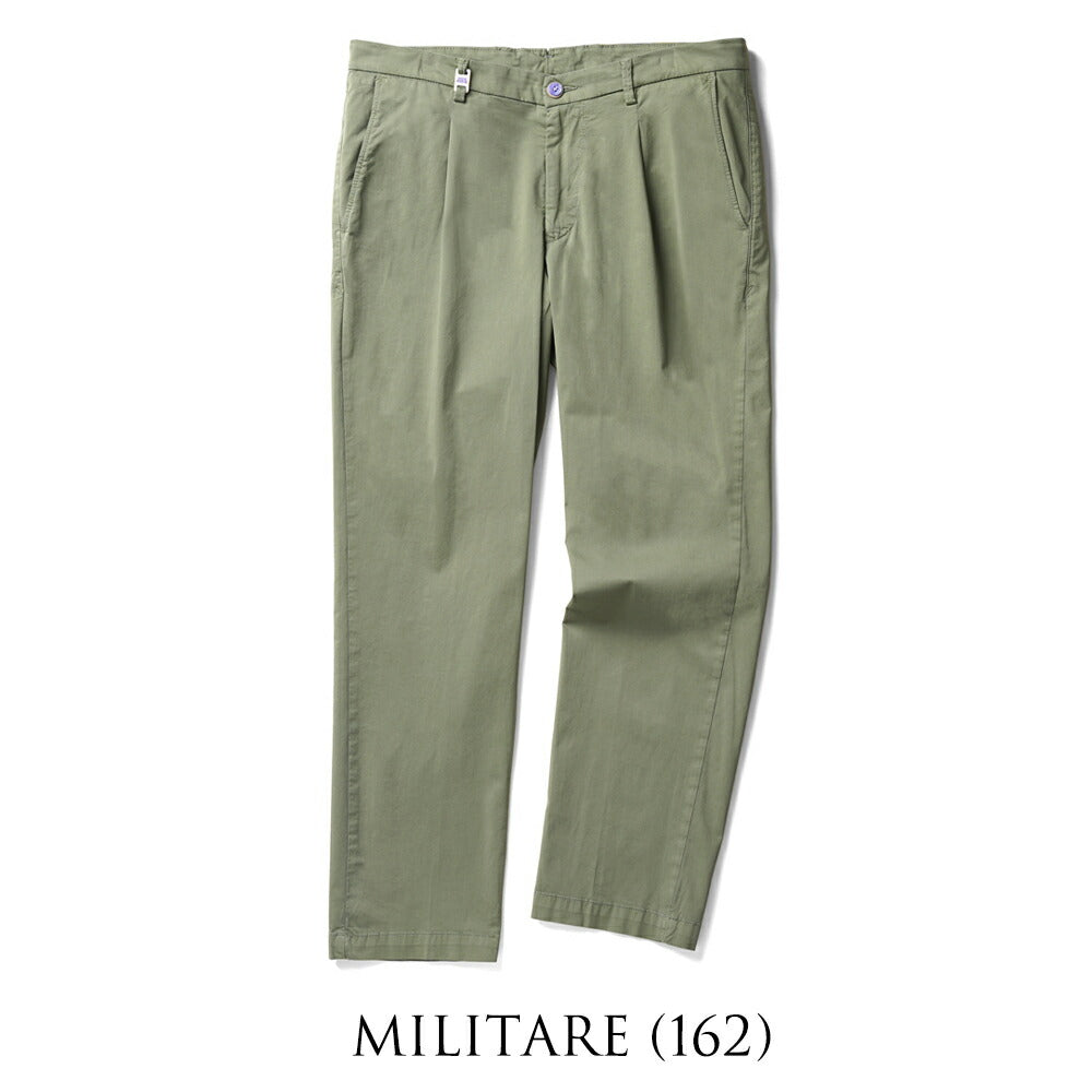 バルバッティ BARBATI スリムチノ ワンプリーツ ウォッシュ加工 P-TONY 125031 ストレッチ 25春夏 メンズチノパンツ チノパン スリムパンツ メンズ ズボン 紳士ズボン チノパンスリム チノパン パンツ グレー ネイビー ブラック ベージュ ホワイト