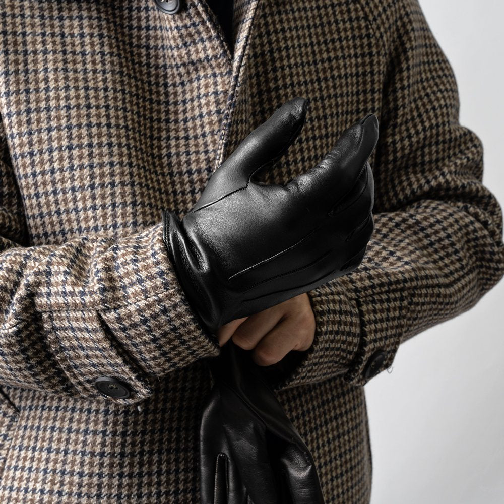 メローラ MEROLA 手袋 レザー グローブ U03 ブラック ブラウン グレー ネイビー 内縫い 革 本革 ナッパ レザー ラムレザー カシミア メンズ ブランド 防寒 暖かい 冬小物 通勤 プレゼント 男性 ライニング イエロー ブルー ボルドー グリーン