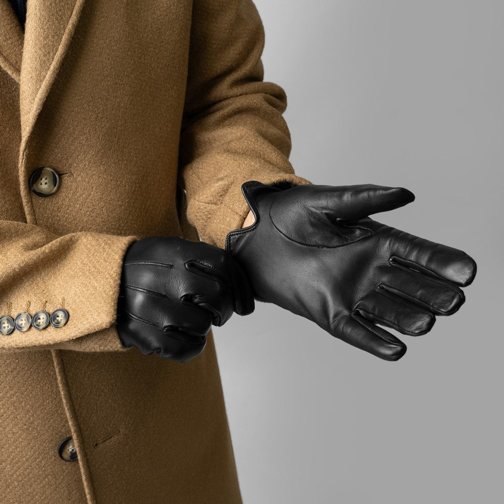 メローラ MEROLA 手袋 レザー グローブ U03 ブラック ブラウン グレー ネイビー 内縫い 革 本革 ナッパ レザー ラムレザー カシミア メンズ ブランド 防寒 暖かい 冬小物 通勤 プレゼント 男性 ライニング イエロー ブルー ボルドー グリーン