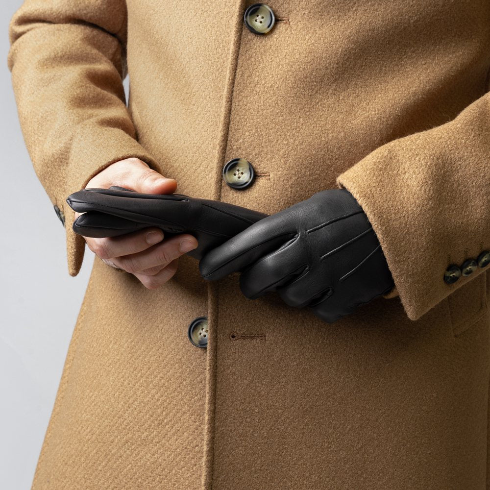 メローラ MEROLA 手袋 レザー グローブ U03 ブラック ブラウン グレー ネイビー 内縫い 革 本革 ナッパ レザー ラムレザー カシミア メンズ ブランド 防寒 暖かい 冬小物 通勤 プレゼント 男性 ライニング イエロー ブルー ボルドー グリーン