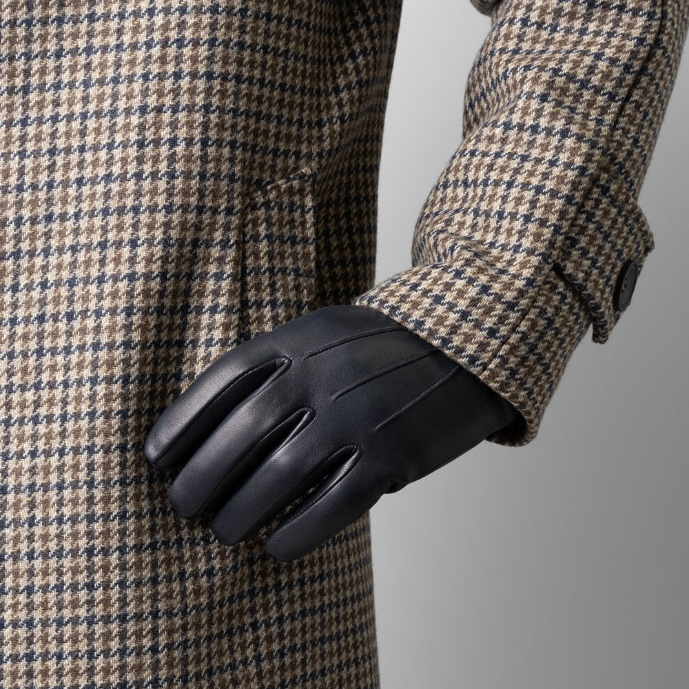 メローラ MEROLA 手袋 レザー グローブ U03 ブラック ブラウン グレー ネイビー 内縫い 革 本革 ナッパ レザー ラムレザー カシミア メンズ ブランド 防寒 暖かい 冬小物 通勤 プレゼント 男性 ライニング イエロー ブルー ボルドー グリーン