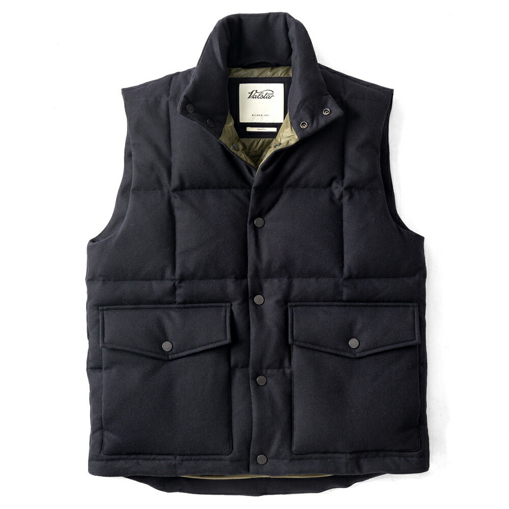 【返品不可】ヴァルスター VALSTAR ダウンベスト カシミア混ウール 407N.C005 24AW 秋冬 パデッド ダウン ベスト バルスター バルスタリーノ メンズ カシミア ウール イタリア ブランド ショート丈 アウター カジュアル 秋 冬 メンズダウン 24AW ベージュ ネイビー
