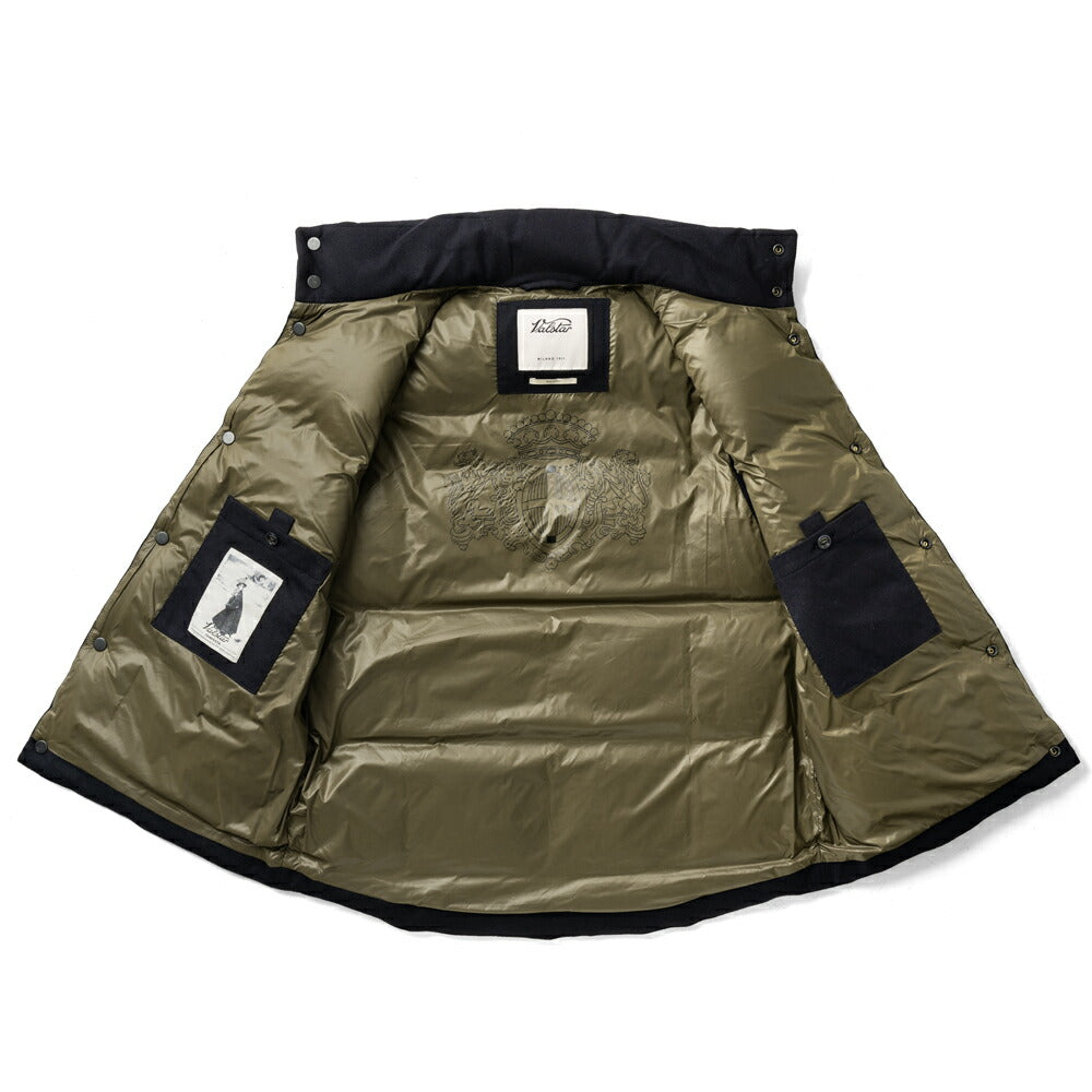 【返品不可】ヴァルスター VALSTAR ダウンベスト カシミア混ウール 407N.C005 24AW 秋冬 パデッド ダウン ベスト バルスター バルスタリーノ メンズ カシミア ウール イタリア ブランド ショート丈 アウター カジュアル 秋 冬 メンズダウン 24AW ベージュ ネイビー