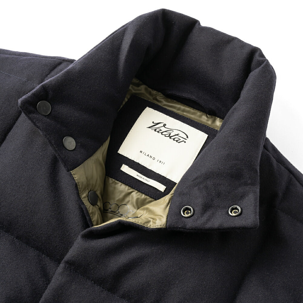 【返品不可】ヴァルスター VALSTAR ダウンベスト カシミア混ウール 407N.C005 24AW 秋冬 パデッド ダウン ベスト バルスター バルスタリーノ メンズ カシミア ウール イタリア ブランド ショート丈 アウター カジュアル 秋 冬 メンズダウン 24AW ベージュ ネイビー