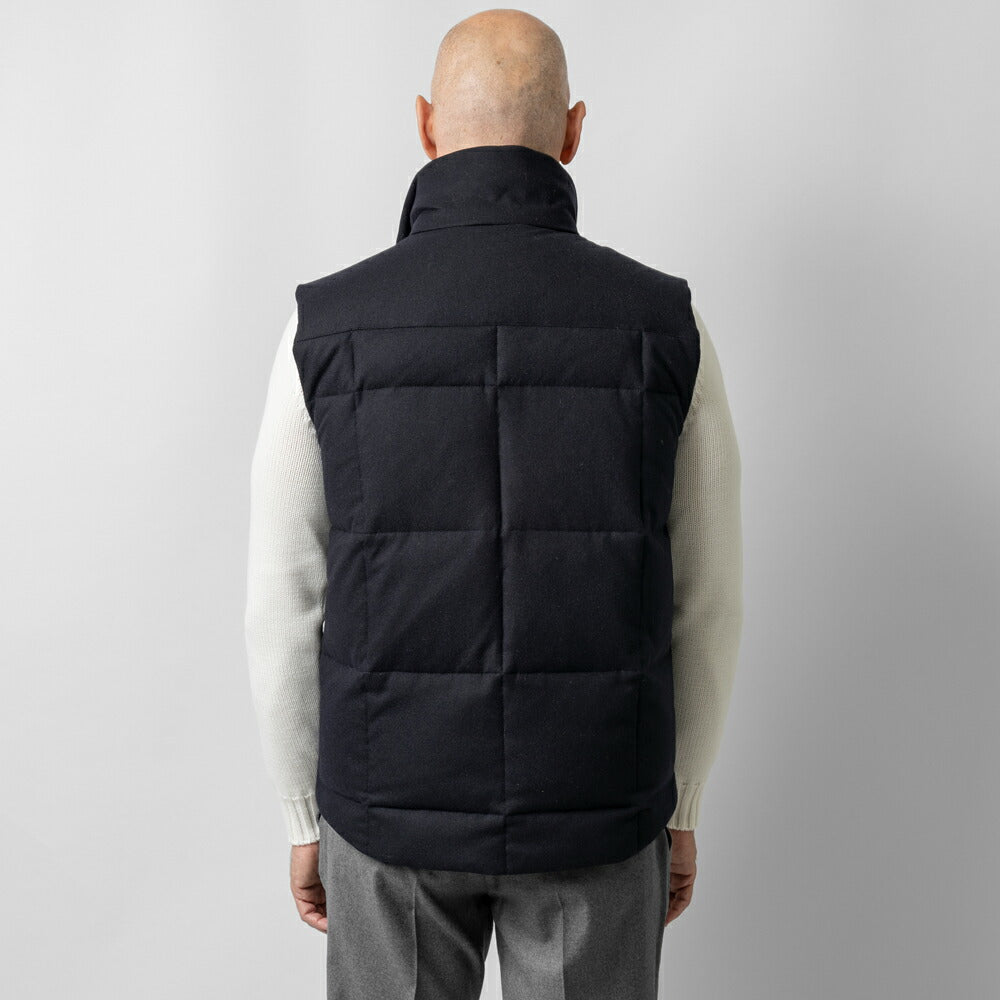 【返品不可】ヴァルスター VALSTAR ダウンベスト カシミア混ウール 407N.C005 24AW 秋冬 パデッド ダウン ベスト バルスター バルスタリーノ メンズ カシミア ウール イタリア ブランド ショート丈 アウター カジュアル 秋 冬 メンズダウン 24AW ベージュ ネイビー