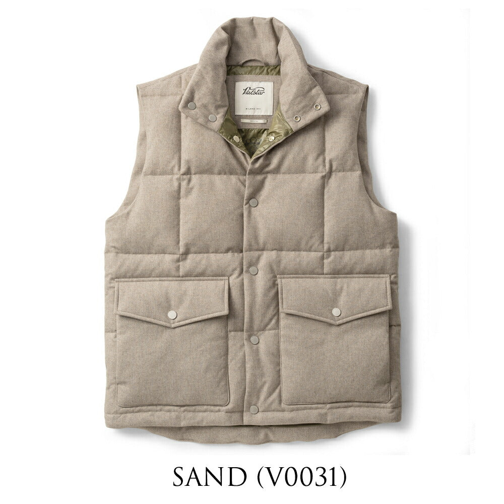 【返品不可】ヴァルスター VALSTAR ダウンベスト カシミア混ウール 407N.C005 24AW 秋冬 パデッド ダウン ベスト バルスター バルスタリーノ メンズ カシミア ウール イタリア ブランド ショート丈 アウター カジュアル 秋 冬 メンズダウン 24AW ベージュ ネイビー