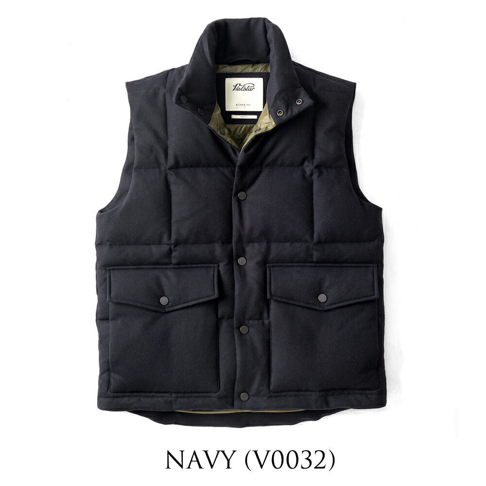 【返品不可】ヴァルスター VALSTAR ダウンベスト カシミア混ウール 407N.C005 24AW 秋冬 パデッド ダウン ベスト バルスター バルスタリーノ メンズ カシミア ウール イタリア ブランド ショート丈 アウター カジュアル 秋 冬 メンズダウン 24AW ベージュ ネイビー