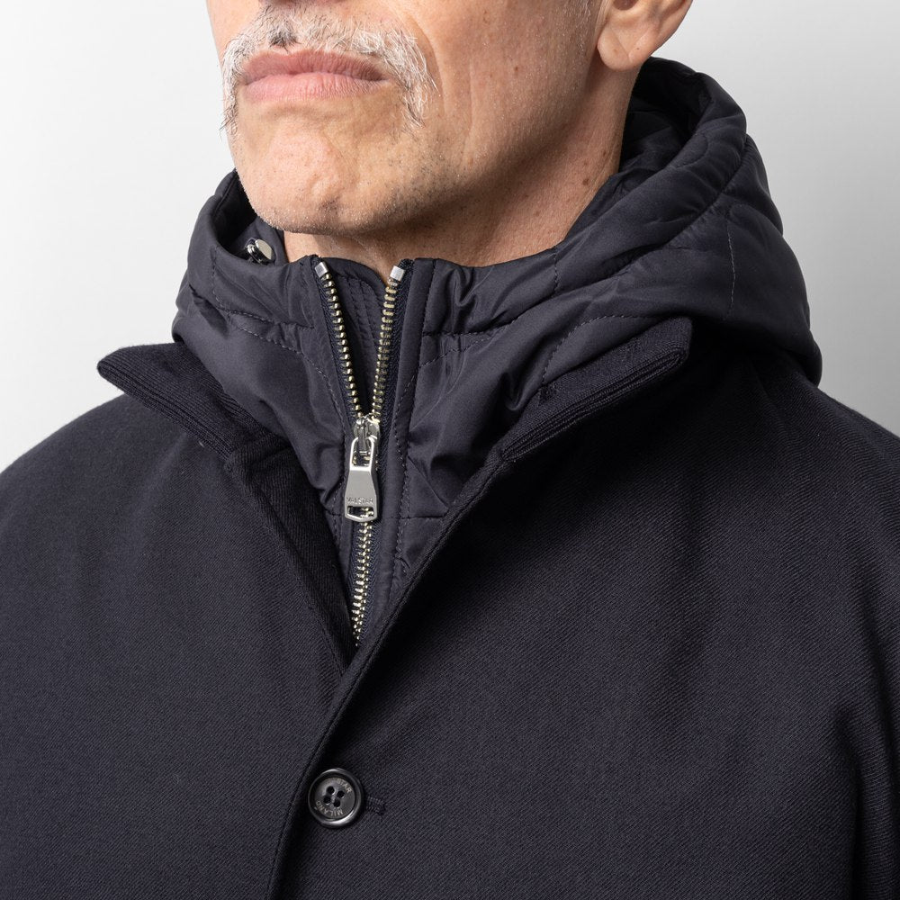 ヴァルスター VALSTAR パデッド ヴァルスタリーノ 407A.D064 フーディ ウール ブルゾン ライナー着脱可 24AW 秋冬 レギュラーフィット バルスター バルスタリーノ メンズ ライナー付き イタリア ウールジャケット ショート丈 アウター インポート