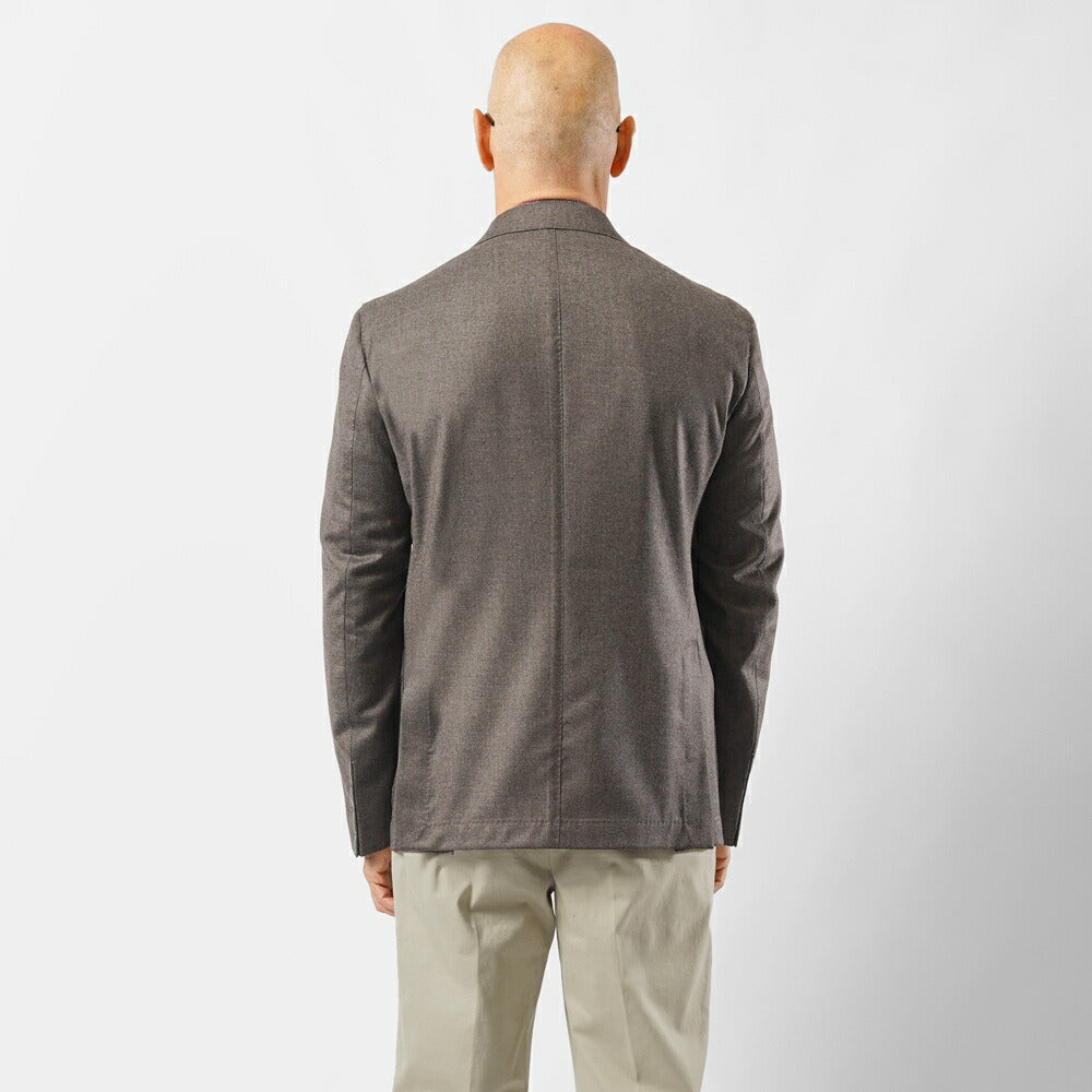 ブレラス BRERAS ジャケット VENEZIA T A 535 シングル ブラウン ブラック 25AW 25秋冬 テーラードジャケット CANONICO カノニコ フランネルウール メンズ ビジネス ブランド アンフィニッシュ 2ボタン サイドベンツ 高級 クラシコ イタリア