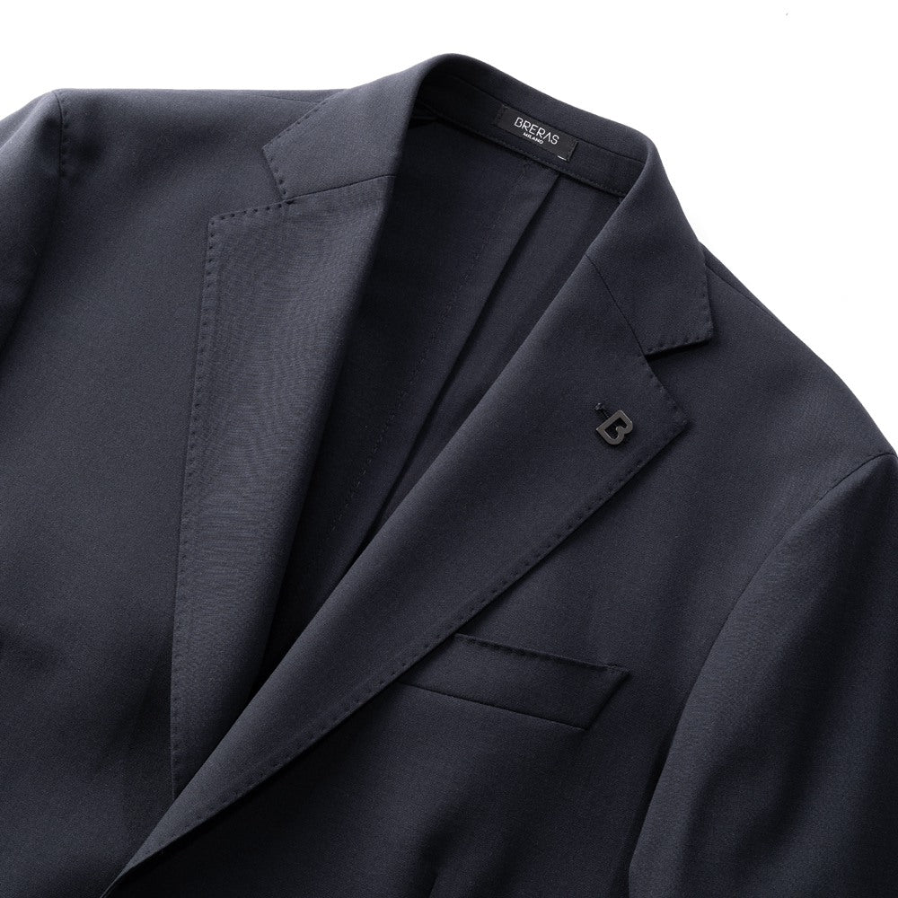 ブレラス BRERAS ジャケット シングル ネイビー ブラック VENEZIA-ATP1 24AW 24秋冬 テーラードジャケット ウールタフタ ウール メンズ ビジネス ブランド アンフィニッシュ 2ボタン サイドベンツ 高級 クラシコ イタリア