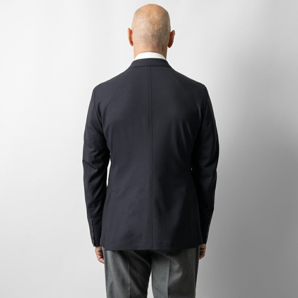 ブレラス BRERAS ジャケット シングル ネイビー ブラック VENEZIA-ATP1 24AW 24秋冬 テーラードジャケット ウールタフタ ウール メンズ ビジネス ブランド アンフィニッシュ 2ボタン サイドベンツ 高級 クラシコ イタリア