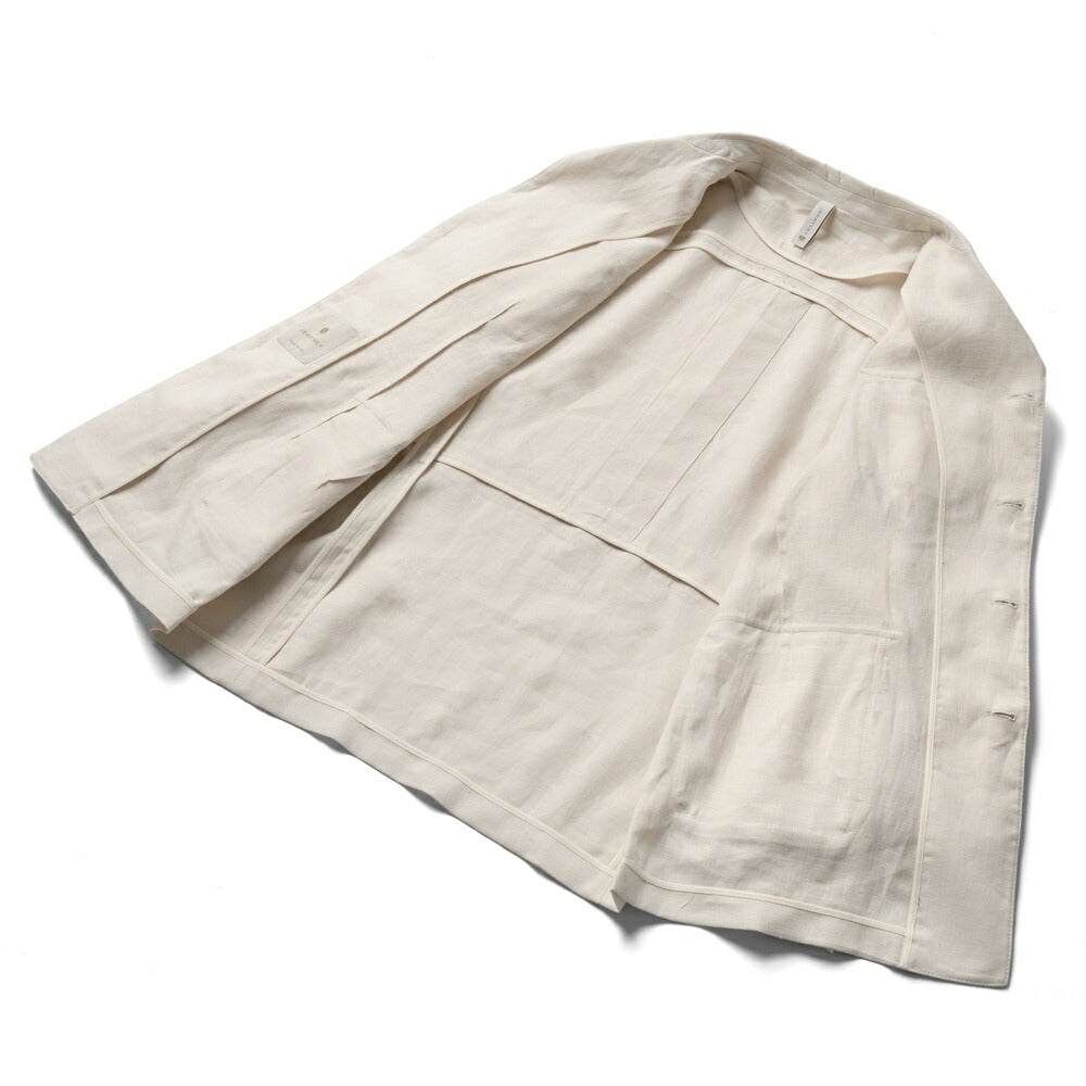 ジェリーケイ JERRY KEY サファリジャケット リネン WILD-JACKET 3362-93267 25春夏 ネイビー ベージュ ブラウン リネンジャケット ブルゾン メンズ カジュアル ブランド イタリア 麻