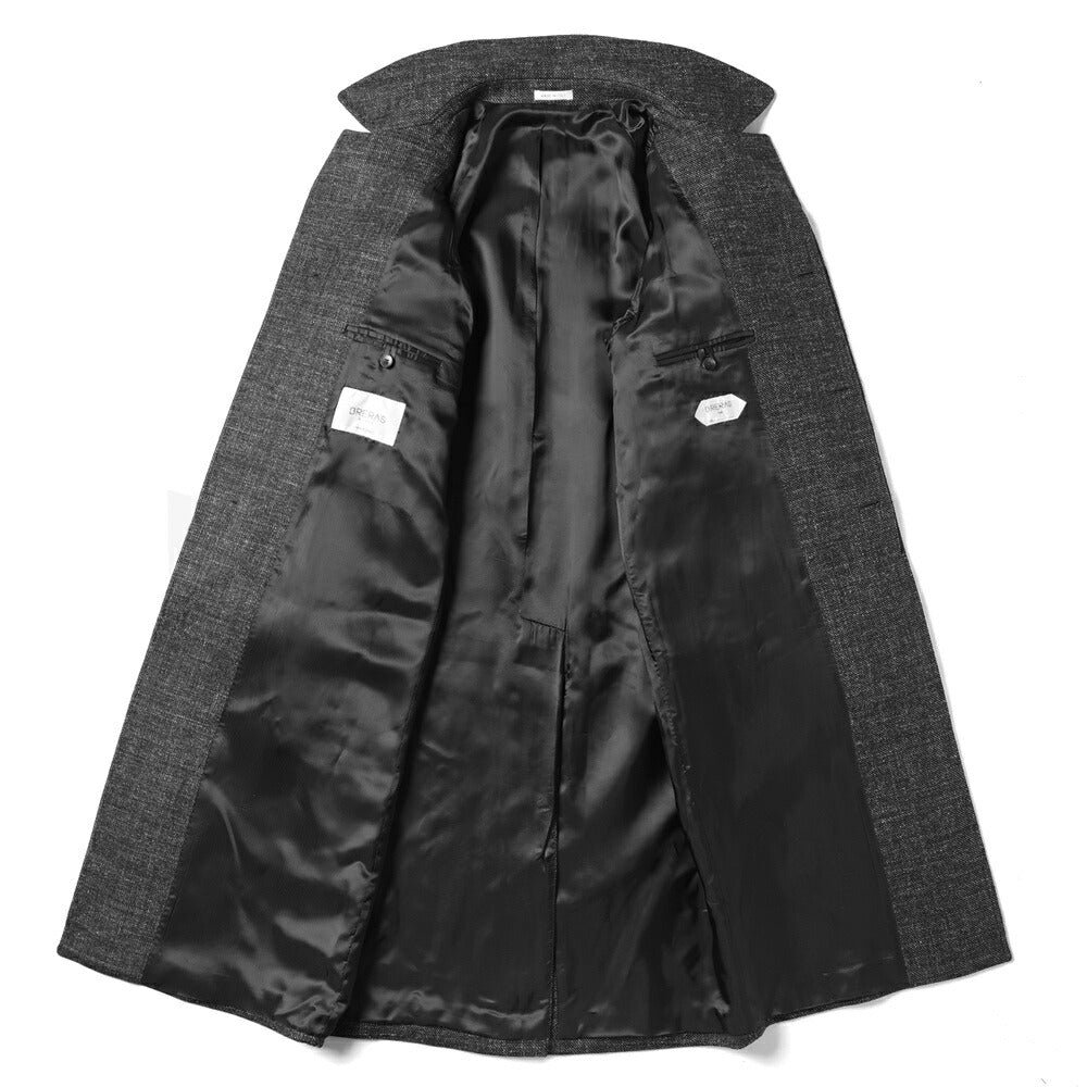 ブレラス BRERAS バルカラーコート ロング丈 ZAGABRIA CC3 25AW 25秋冬  ウール カナパ コート ウール  ロングコート メンズ ビジネス ブランド センターベンツ  高級 クラシコ イタリア