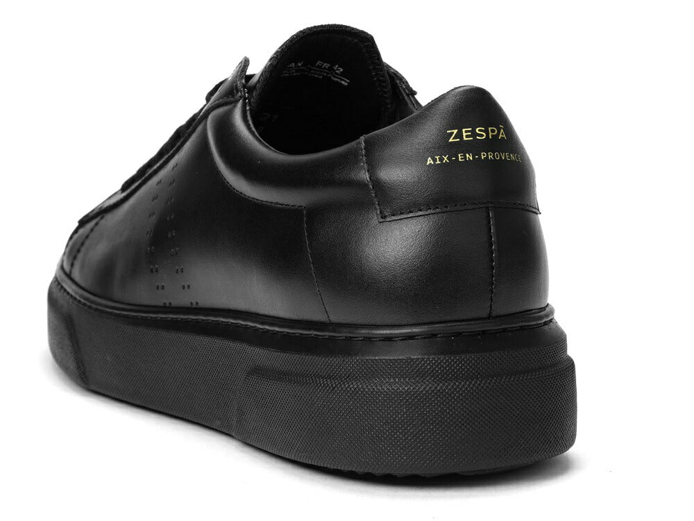 ＜返品不可＞ゼスパ ZESPA スニーカー ZSP4VH 軽量ソール レザー ブラック/ 黒 プラットホーム メンズ スニーカー インポート プレミアム ラグスポ シンプル ブランド 本革 きれいめ 革スニーカー 高級スニーカー 黒スニーカー メンズスニーカー