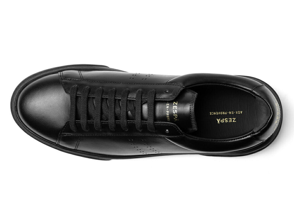 ＜返品不可＞ゼスパ ZESPA スニーカー ZSP4VH 軽量ソール レザー ブラック/ 黒 プラットホーム メンズ スニーカー インポート プレミアム ラグスポ シンプル ブランド 本革 きれいめ 革スニーカー 高級スニーカー 黒スニーカー メンズスニーカー